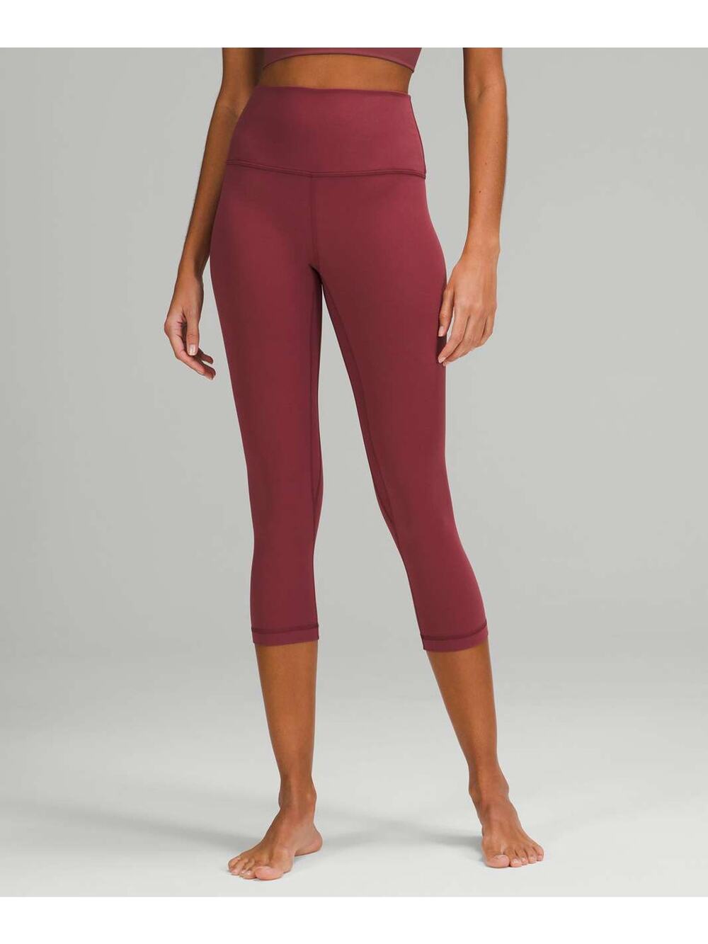 NWOT Lululemon Sz 18 Align High-Rise Crop 21" - Mulled Wine $88 MSRP